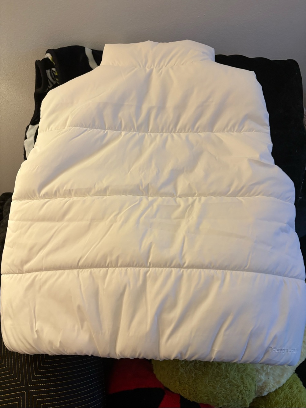 Nike White Quilted Puffer Vest